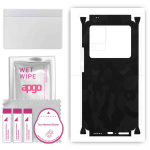 apgo Protective Skin Sticker for the back+sides compatible with Vivo X80, Full Wrap Film, Foil, Vinyl - Pattern Black Camo