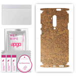 apgo Protective Skin Sticker for the back+sides compatible with OnePlus 7T Pro, Full Wrap Film, Foil, Vinyl - Pattern Rusty Copper