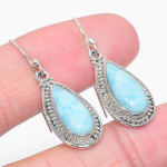 Natural Republic Larimar Gemstone 925 tahke h&otilde;bedane k&otilde;rvar&otilde;ngas 1,25 l8F21