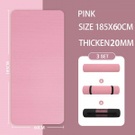 Pikem paks libisemiskindel meeste treeningmatt Suure tihedusega treeningjoogamatid j&otilde;usaali koduseks treeninguks v&otilde;imlemiseks 185x60x2cm Pink