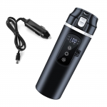 Temperatuuri reguleerimise kruus Reisi kuumutustass Elektriline soojendustass kohvi jaoks autos 12 V 24 V soojendusega kruusid 500 ml 17 untsi must
