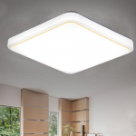 Valge v&auml;rvi laelamp ruudukujuline L-ED laelamp AC220-V k&ouml;&ouml;k r&otilde;du veranda kaasaegne paneelvalgusti LED-laevalgusti Silver   20x20cm valge