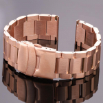 Kellarihm Roostevabast Terasest Kellarihm Rihm Naised Mehed Metallist Kellarihm L&uuml;lidega K&auml;ev&otilde;ru 18mm 20mm 22mm 24mm Aksessuaarid H&otilde;bedane Roosa Kuld Must 24mm