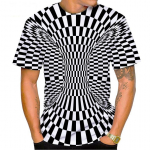 Uus Vertigo moodne 3D prindiga meeste vabaaja hip-hop T-s&auml;rk Vertigo Hypnotic Unisxe naljakas l&uuml;hikeste varrukatega T-s&auml;rk meeste/naiste top 3XL
