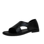 Meeste Suvised Rooma Sandaalid Pehmest Nahast Sandaalid Hingavad Libisemiskindlad Rannakingad Meestele &Auml;rikleidi Sandaalid Zapatos Hombre 8.5 must