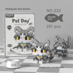 Loominguline looma ehitusplokk husky &scaron;nautseri &otilde;ppem&auml;nguasi t&uuml;drukutele American shorthair-251Pcs