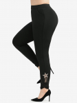 Rosegal Plus Size Twist Pentagrami tutiretuusid 3XL must