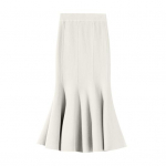 Kalasaba seelik Elastne k&otilde;rge v&ouml;&ouml;kohaga puusa m&auml;hitud maxi seelik &uuml;hev&auml;rviline kontorinaise pikk kudumine aprikoosi