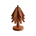 3 tk puidust naelad kuumade roogade jaoks Creative Tree Shape alusaluse komplekt libisemiskindel, soojusisolatsiooniga plats, kokkupandav puidust lauaaluse matt teekannu alusega 3 Pcs