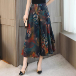 Naiste pluss-suuruses laia s&auml;&auml;rega p&uuml;ksid Suvine boheemlaslik stiil K&otilde;rge v&ouml;&ouml;kohaga vabaaja p&uuml;ksid Elegantne mood Culottes 4XL
