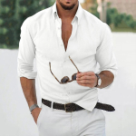 Puuvillased linased s&auml;rgid Meeste topid P&otilde;hjenduslikud lahtised &uuml;hev&auml;rvilised pikkade varrukatega rev&auml;&auml;rid Meeste s&uuml;gisene vabaajar&otilde;ivad t&auml;navar&otilde;ivad L