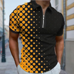 Meeste s&auml;rk Polo vabaaja lukuga l&uuml;hikeste varrukatega mood vaba t&otilde;mblukuga suvine kevadine tavaline t&auml;pitr&uuml;kiga 3D prindiga s&auml;rk XS sinine