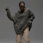 Juhuslik katkiste aukudega pullover &Uuml;markaelusega džemprid naiste s&uuml;gis- ja talvine avara pikkade varrukatega trikotaažjope One Size hall