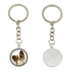 Papillon, Continental Toy Spaniel, Butterfly dog - keychain in a box, own photo, keychain pendant from Art-Dog brand