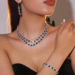 Mood s&auml;delev kivist kaelakee k&otilde;rvar&otilde;ngad k&auml;ev&otilde;ru komplekt luksuslik temperament kaelakee k&otilde;rvar&otilde;ngad 3 tk pruudi ehete komplekt