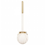 Pika k&auml;epidemega WC-hari Silikoonist harjapea WC-harja kesta kuju, hoidikuta, surnud nurgata, seinale paigaldatav puhastushari valge