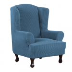 Wing Chair Slip Cover Tooli katted Wingback Tooli katted Slipcovers 1 Piece Stretch Sofa Cover M&ouml;&ouml;bli kaitsja Spandex Jacquard ruuduline muster D36xW32xH45 inch