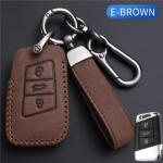 Fashion Oli nahast auto v&otilde;tme&uuml;mbrise kate VW Volkswagen Magotan Passat B8 Skoda Superb Kodiaq A7 autov&otilde;tme tarvikud For Volkswagen pruun