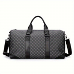 1 tk meeste k&auml;eshoitav crossbody reisikott, PU iseseisva kingade hoiuruumiga reisikott must