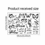 WZ9028 must ingliskeelne loosung Butterfly Wall Beutification Dekoratiivsed seinakleebised Isekleepuvad 40*59cm/WZ9028