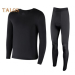 2 tk/komplekt Talvine meeste termopesu komplekt &Uuml;markaelusega &otilde;mblusteta pikkade varrukatega soe &otilde;huke &otilde;huke k&otilde;rge elastsusega k&uuml;lma ilmaga pidžaamakomplekt koduriided L must