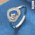 925 Sterling h&otilde;be AAA tsirkoonist s&uuml;damekujuline s&otilde;rmus Moodsad pulmaehted 7#