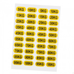 Weight Stack Labels Number Stickers 5-100 kg for Workout Strength Training