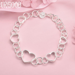 925 h&otilde;bedane s&uuml;damekujuline O-ketiga k&auml;ev&otilde;ru Moodsad pulmaehted 20CM