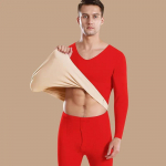 Unisex Saksa Velvet Thermal aluspesu komplekt: &Uuml;markaelus, pl&uuml;&uuml;s, elastne, paks s&uuml;giseks/talveks &ndash; mehed ja naised. Men's 4XL punane