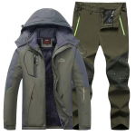 Meeste talvine lumem&auml;gironimiskomplekt &otilde;ues, soe veekindel jope + soojad p&uuml;ksid, 2-osaline komplekt XL