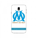 Coque Samsung Galaxy j7 2018 logo om olympique de marseille blanc Fond Maniacase