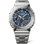 CASIO G-Shock G-Steel GM-2110D-2B Roostevabast terasest Sinise sihverplaadiga Spordikell sinine