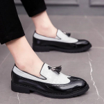 Mood Uus Mood Kingad Kontorikingad Meestele Vabaajakingad Hingavad Nahast Mokassiinid Meeste Kingad Mokassiinid Mugavad Zapatos Hombre 38 must valge v&auml;rv