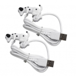Koerte koerte laadija Kaasaskantav &auml;revuse koerte telefoni laadija USB koerte koerte laadija stressi leevendav koeralaadija kingitus lemmikloomas&otilde;pradele 2pcs Micro valge