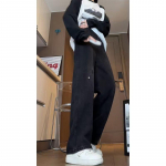 Meeste retro pestud vintage laiad teksad, meeste lahtised sirged teksad vabaaja mitmek&uuml;lgsed rippuvad pikad p&uuml;ksid S