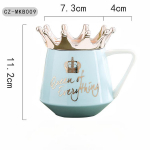400 ml Crown Ceramic Coffee Cup Fine Couple kruus kaanega Lihtne p&auml;rastl&otilde;unatee kohvitass Hommikus&ouml;&ouml;gipiim Kohvikruus S&uuml;nnip&auml;evakingitus 400ml