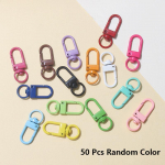 Yogodlns 10/50 tk Candy Color Mini alumiiniumsulamist v&otilde;tmehoidja valmistamine Snap vedruklambriga konks karabiin pandlaga koti tarvikud 50 pcs