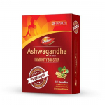 Dabur Ashwagandha Kapslid Immuunsuse Tugevdaja - 20 Kapslit | 100% Ayurveda | Leevendab Stressi & Suurendab Vastupidavust | Immuunsuse Tugevdaja