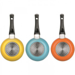 Mini pann - Indubasic - Alumiinium - Mittekleepuv - L&auml;bim&otilde;&otilde;t 14 cm - V&auml;rv Oranž roheline