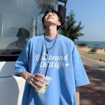 Uus l&uuml;hikeste varrukatega T-s&auml;rk meestele suvel, Korea stiilis trend, lihtne poolvarrukatega topp, Hongkongi stiilis vaba vabaaja br&auml;ndi T-s&auml;rk M must