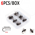 6tk/Box Fly Fishing Flies Dry Fly Black Foam Ant j&otilde;eforelli, paankala, bassi, harjuse ja karpkala lantide jaoks
