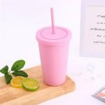 Candy Color Kahekihiline plastikust &otilde;lgedest tass kohvitass Plastikust j&auml;&auml;tunud k&auml;ep&auml;rane veetass Kerge kaasaskantav &otilde;lgede veekeetja spordipudel kollane