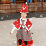 Christmas Cloak Red Velvet Cape with Plush Balls Lace up Dress W/ Hat Santa Shawl for