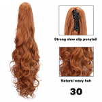 MERISIHAIR S&uuml;nteetilised pikad lainelised pingutusn&ouml;&ouml;rid, hobusesaba-juuksepikendused, k&uuml;&uuml;nistega hobusesaba-juuksed naistele 65cm