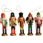 5 tk puidust P&auml;hklipureja ornament 13 cm s&otilde;durikuju j&otilde;ulupuu ripats lauakaunistus j&otilde;ulukaunistus kujud kingitused 13cm