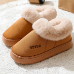 Naiste suures suuruses lumesaapad vabaaja l&uuml;hikese toruga paksu kontsaga fliisist karusnahast puuvillased saapad, karvased saapad Kingad 36-45 42-43(one size smaller) beež