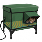 Soojendusega kassimaja &otilde;ues, suur ilmastikukindel kiisuvarjualune talvine isoleeritud kassivoodi