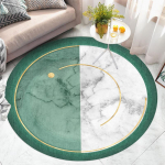 Elutoa &uuml;mmargune vaip Paks voodi vaibad Pehmed libisemisvastased &uuml;mmargused p&otilde;randavaibad Lipsu v&auml;rvimismatt diameter 120CM