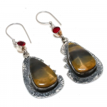 Sonora Sunrise, Garnet 925 Sterling Silver Jewelry Earring 2.60 o7k77