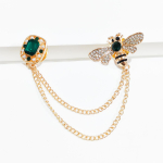 1 tk Rerto Bee Crystal prossid naistele emailitud kivist kivist looma tutti rinnan&otilde;elad roheline